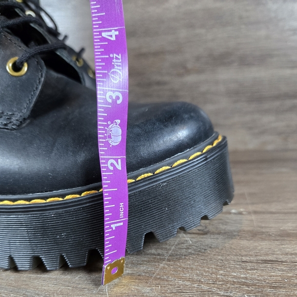 Dr. Martens Shriver Hi Gum Lug Platform Wyoming Black Leather Lace Up Sz 6 / 37 - Picture 12 of 14
